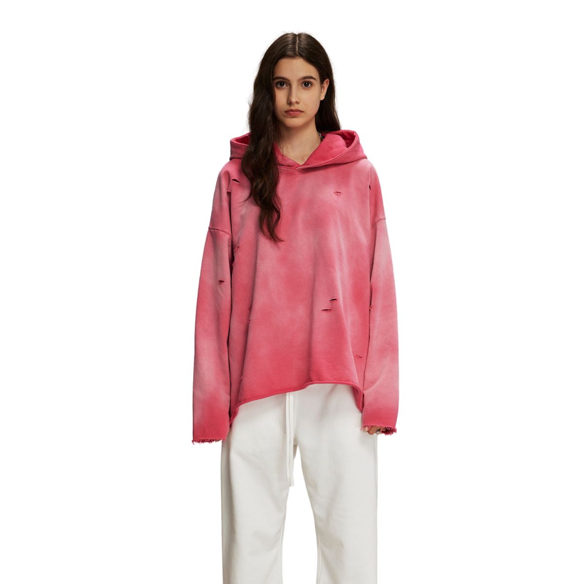Ripped hoodie women's best sale