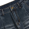 Washed Whiskers Barrel-Leg Denim Pants