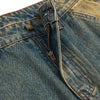 Vintage Washed Pleated Knee Cargo Jeans