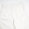 White Cotton Barrel-Leg Trousers