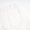 White Cotton Barrel-Leg Trousers