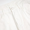 White Cotton Barrel-Leg Trousers