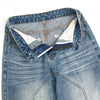 Blue Baggy Front Seam Jeans