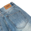 Blue Baggy Front Seam Jeans