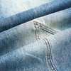 Blue Baggy Front Seam Jeans