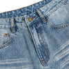 Blue Baggy Front Seam Jeans