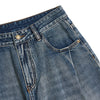 Men's Wide-Leg Pleated Jeans