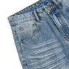 Blue Baggy Front Seam Jeans