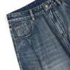 Men's Wide-Leg Pleated Jeans