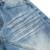 Blue Baggy Front Seam Jeans