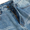 Blue Baggy Front Seam Jeans