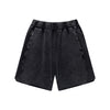 Washed Raw Edge Baggy Shorts