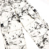 Ink Splatter Pleated Knee Cargo Trousers