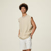 Solid Color Crew Neck Sleeveless Tee 240gsm