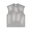 Raw Edge Distressed Muscle Tank 285gsm