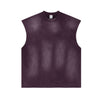 Raw Edge Distressed Muscle Tank 285gsm