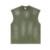 Raw Edge Distressed Muscle Tank 285gsm