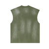 Raw Edge Distressed Muscle Tank 285gsm