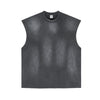 Raw Edge Distressed Muscle Tank 285gsm