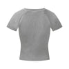 Crew Neck Ribbed Crop T Shirt 275gsm