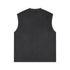 Back Seam Raw Edge Sleeveless Tee 250gsm