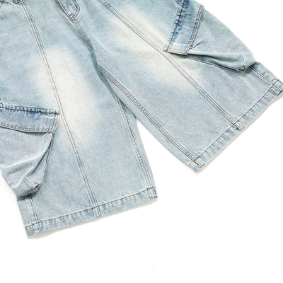Baggy Cargo Denim Capri Pants
