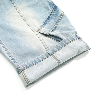 Baggy Cargo Denim Capri Pants