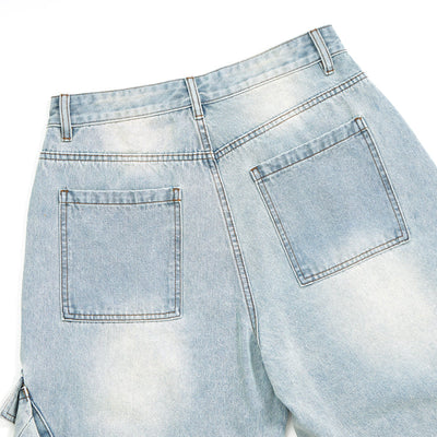Baggy Cargo Denim Capri Pants