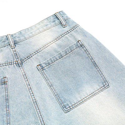 Baggy Cargo Denim Capri Pants