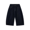 Barrel-Leg Selvedge Denim Capri Pants