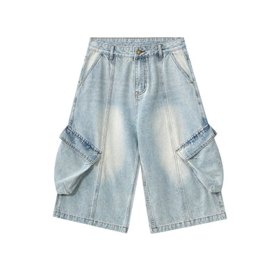 Baggy Cargo Denim Capri Pants