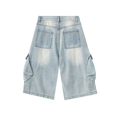 Baggy Cargo Denim Capri Pants