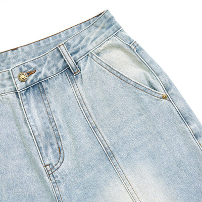 Baggy Cargo Denim Capri Pants