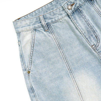 Baggy Cargo Denim Capri Pants