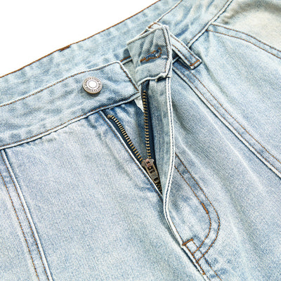 Baggy Cargo Denim Capri Pants