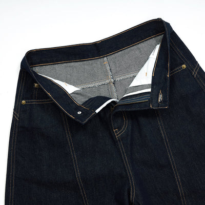 Barrel-Leg Selvedge Denim Capri Pants