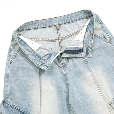 Baggy Cargo Denim Capri Pants