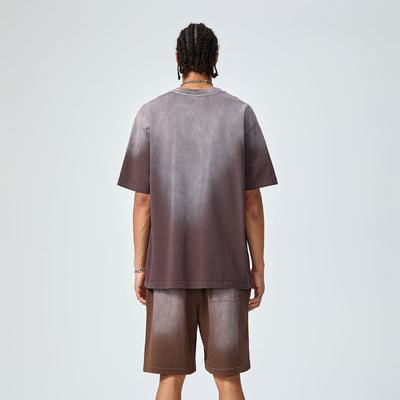 Washed Gradient Baggy T Shirt 250gsm