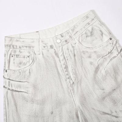 Heavy Duty Washed Wasteland Jeans-INNBLAC