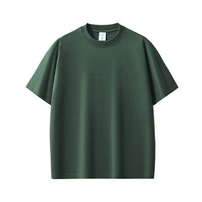 Solid Color Crew Neck Basic Tee 240gsm