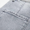 Patchwork Pearl-Frog Closure Embroidered Jeans