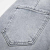 Patchwork Pearl-Frog Closure Embroidered Jeans