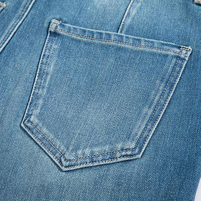 Phoenix-Embroidered Sequin Tapered Ankle Jeans