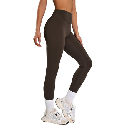 Solid Color Quick-Dry Running Leggings