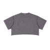 Vintage Washed Raw Edge Crop Tee 280gsm