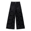 Patchwork Floral-Embroidered Sequined Bootcut Jeans