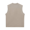 Solid Color Crew Neck Sleeveless Tee 240gsm