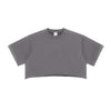 Vintage Washed Raw Edge Crop Tee 280gsm