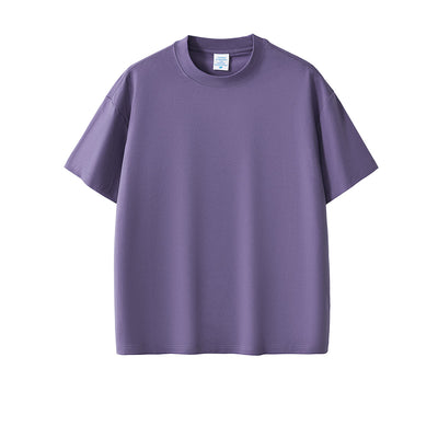 Solid Color Crew Neck Basic Tee 240gsm