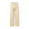 Solid Color Casual Pleated Trousers-INNBLAC